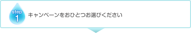 キャンペーンをおひとつお選びください